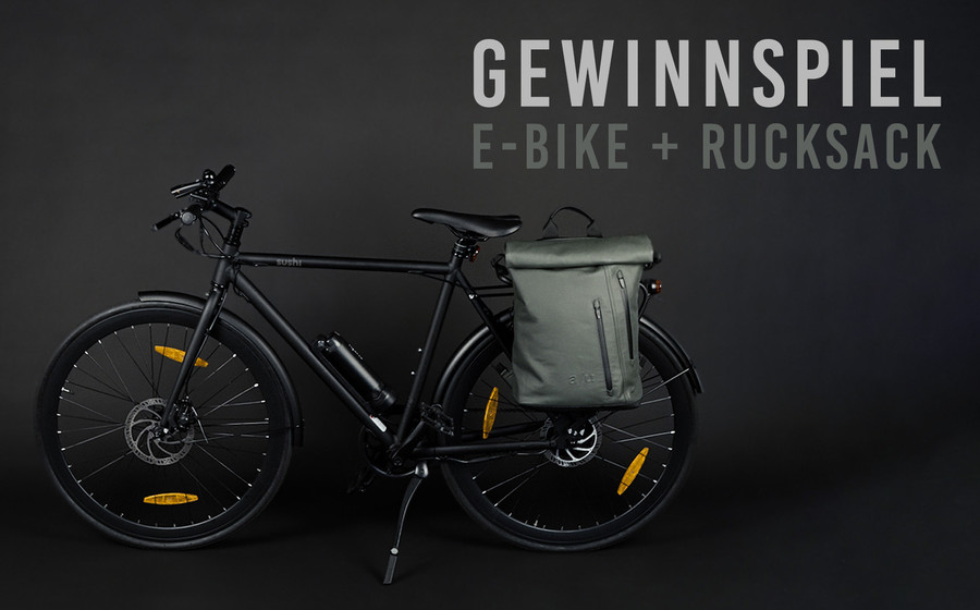Gewinne ein Sushi E-Bike und einen Fahrradrucksack